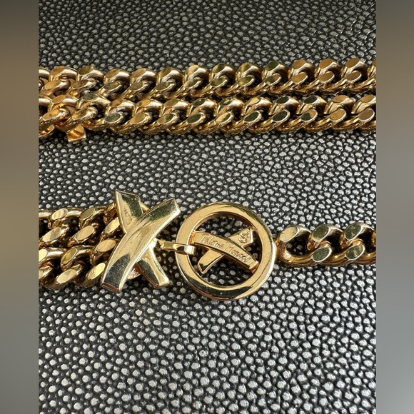 Paloma Picasso Gold Chain Belt Signature X’s Size Large